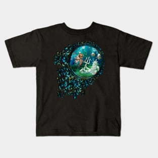 In the depths of the ocean cute mermaid Kids T-Shirt